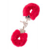 Xειροπέδες Metal Handcuff with Plush Red